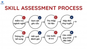 Sơ đồ quy trình 8 bước đánh giá kỹ năng nghề nghiệp (Skill Assessment Process)