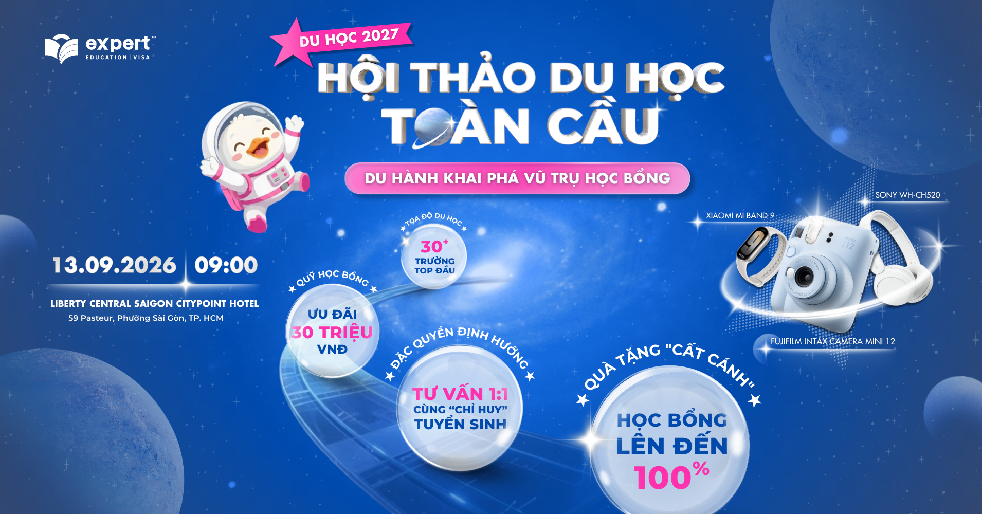 HỘI THẢO DU HỌC TOÀN CẦU 2027 ĐẶC QUYỀN "CẤT CÁNH" DÀNH RIÊNG CHO BẠN:
🎓 Gặp gỡ 30+ Trường Top đầu Úc: Kết nối trực tiếp đại diện tuyển sinh các trường đại học hàng đầu.
💰 Săn Quỹ Học Bổng Khủng: Cơ hội nhận học bổng lên đến 100% học phí & gói ưu đãi hồ sơ trị giá 30 triệu VNĐ.
🗣️ Đặc quyền định hướng: Tư vấn 1:1 chuyên sâu cùng các "Chỉ huy" tuyển sinh giàu kinh nghiệm.