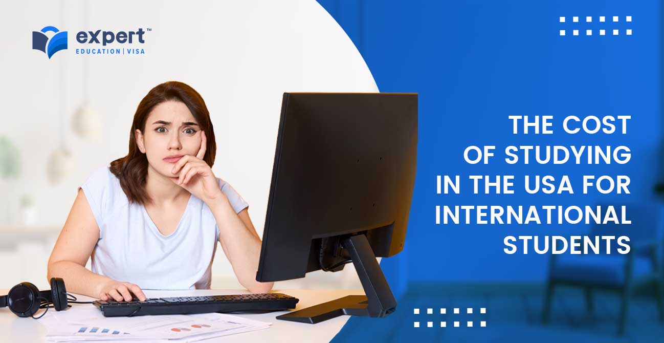 student thinking about the costs involved while studying in the USA
